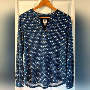 Anne Klein Women's Blouse Long Sleeve Pullover